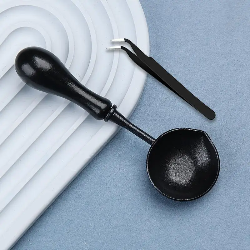 Hoogwaardige Lakzegel Non Stick Lepel Zegellak Lepel Stempelzegel Verwarming Lak Wax Tool Anti Stick Gemakkelijk schoon te maken - afbeelding 1