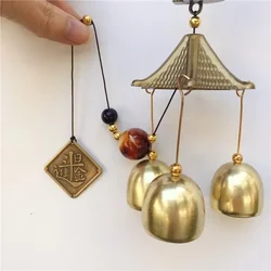 Home Creative Ornaments Metal Copper Door Creative Alloy Wind Chime Pendant Doorbell Pendant Town House Lucky Cat Doorbell