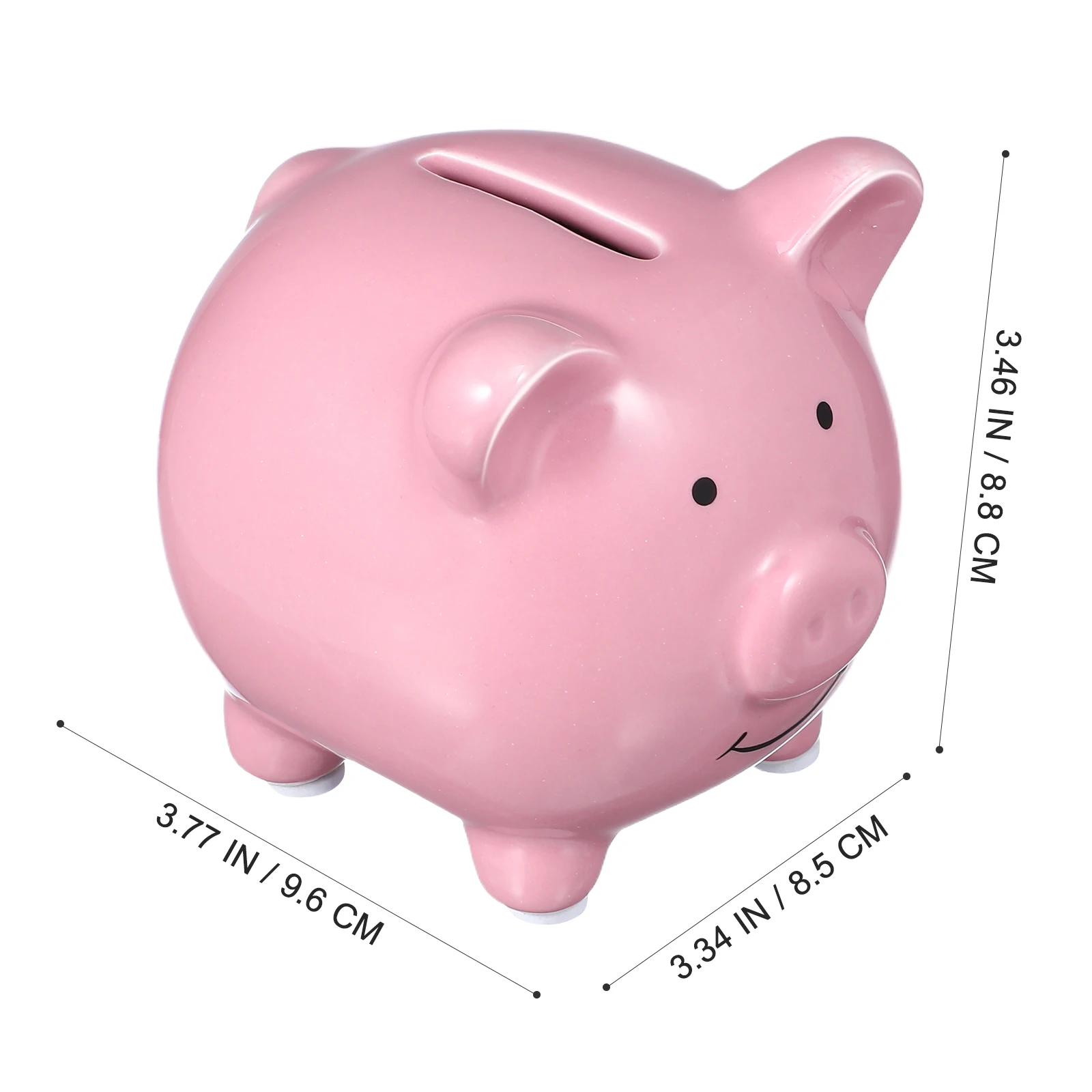 حصالة من السيراميك مع سدادة مطاطية وعاء توفير المال الوردي لديكور غرفة الحضانة وعاء توفير الهدايا