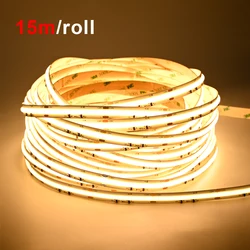 15m/roll COB LED Strip Light Super Long 360 LEDs/m nastro flessibile ad alta densità RA90 luci a Led DC24V 3000K 4000K 6500K