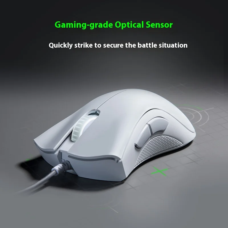ماوس الألعاب السلكي الأساسي Razer DeathAdder - الإصدار الكلاسيكي، تصميم مريح، مستشعر بصري دقيق من Razer