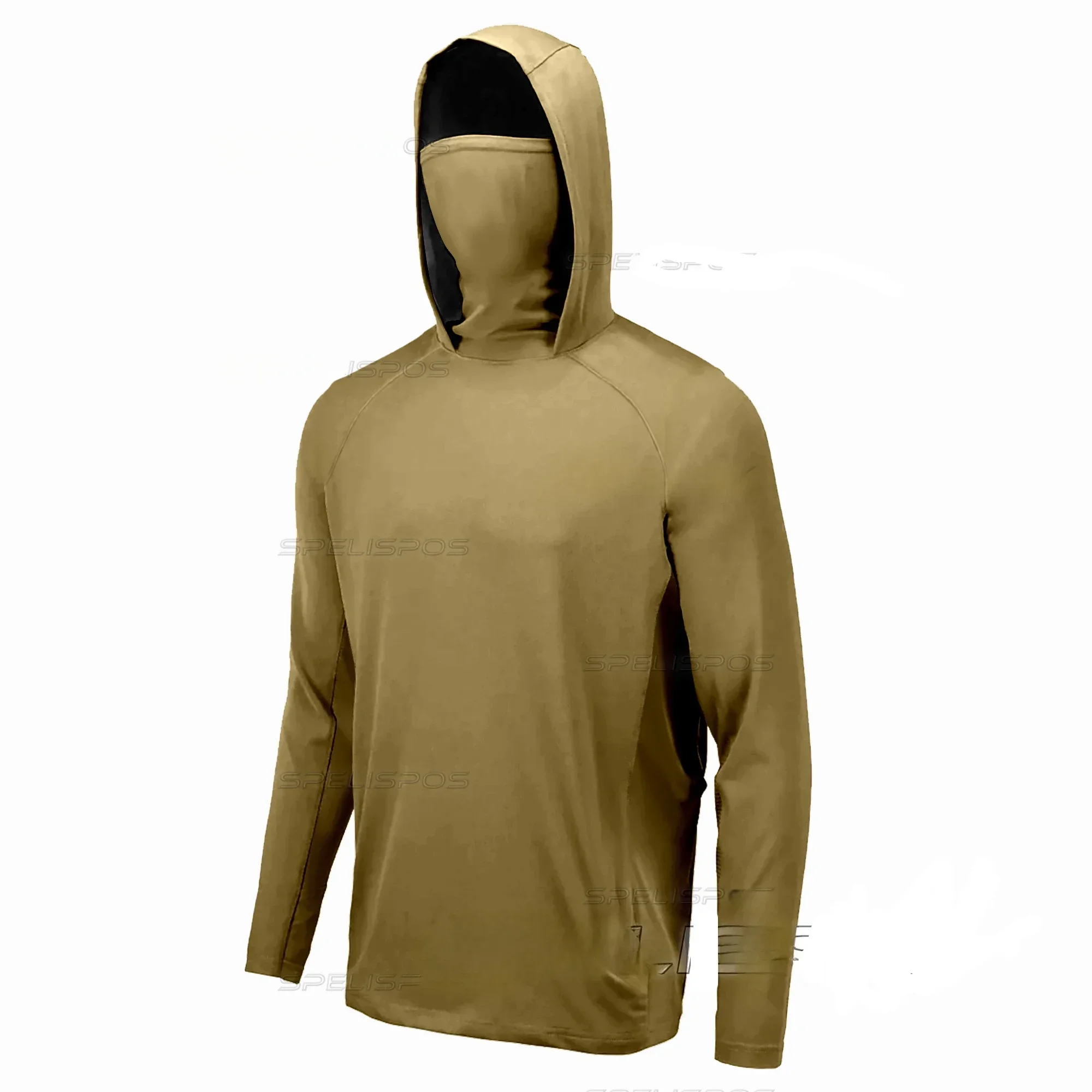 Fishing Shirts UPF 50 Quick Dry Hooded Mask Fish Tops Wear Breathable Summer Long Sleeve Fishing Shirt Anti-UV Camisa De Pesca