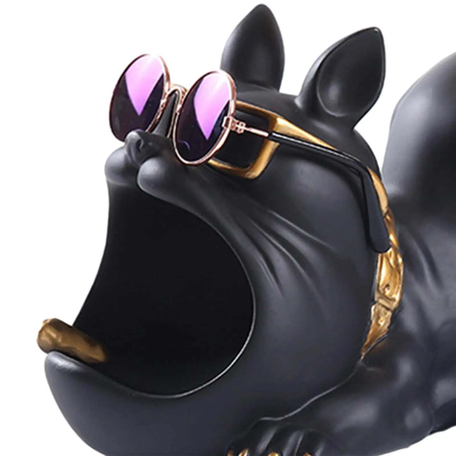 Resin Animal Statue Storage Tray Box Dog Sculpture Figurine Organizer for Pantry Drawer Office Desk Home Decor Creative