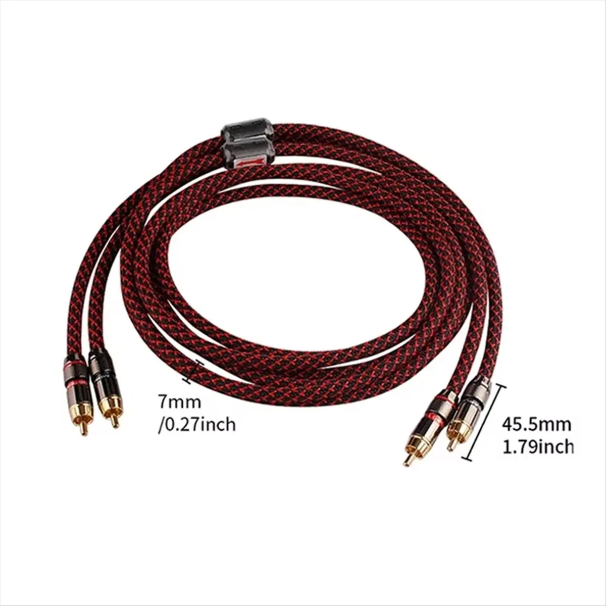 【Cable】 1 Pair Audio Cable 2 to 2 Interconnect Cables HIFI Stereo 4N OFC Male to Male for Amplifier TV Car Audio