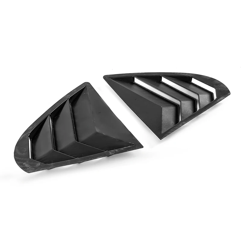 Rear Quarter Side Window Louver Shutter Trim Spoiler Outlet Vent Panel Carbon Fiber Look Fit For Mitsubishi Lancer EVO 2009-2016