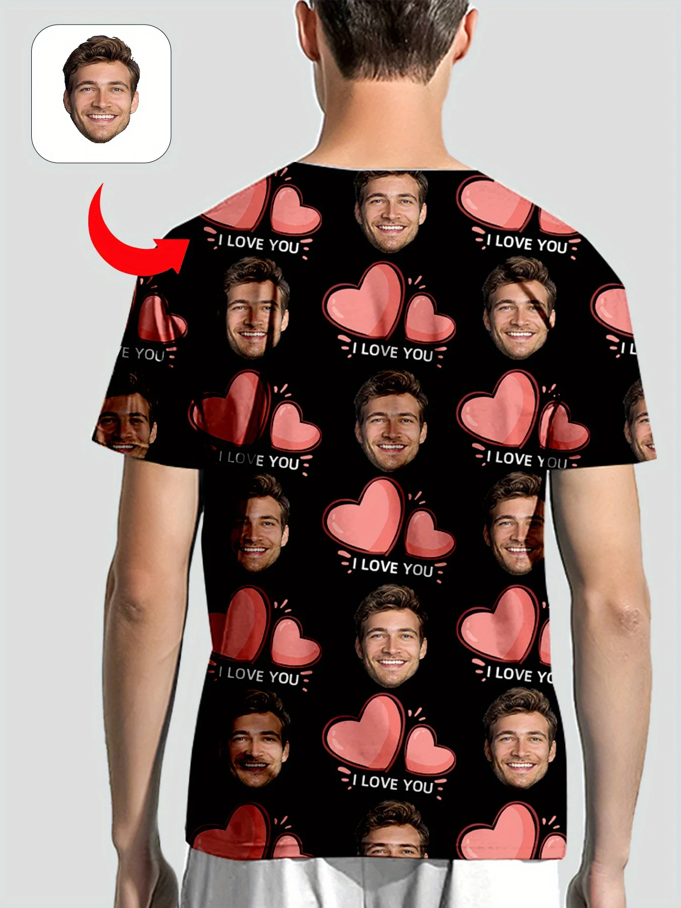 Summer Casual Loose Short-Sleeved Printed T-Shirt Can Be Personalized Personal Photo Comfortable Breathable Pajamas T-Shirt