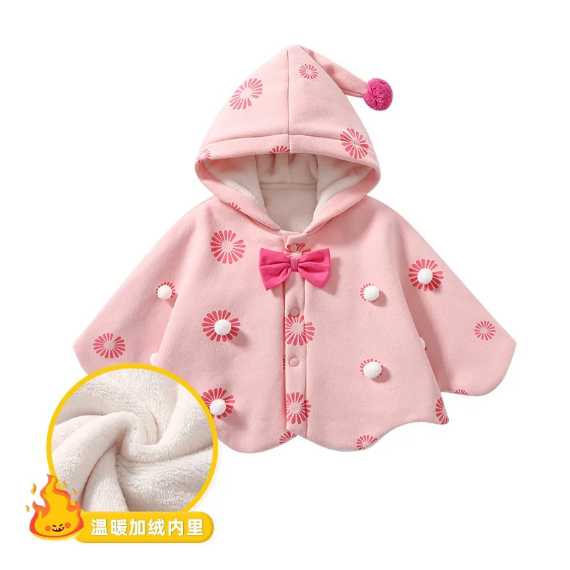 Children Jacket Coats Girls Toddler Baby Kids Warm Winter Velvet Cloak Parka Red Coats for Girls Outerwear Children Jackets Coat