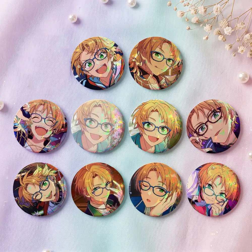Makoto Yuuki Anime Figure Badges Button Round Creative Pin Brooch Badge Bag Decor Accessories Fans Collect Friends Gifts