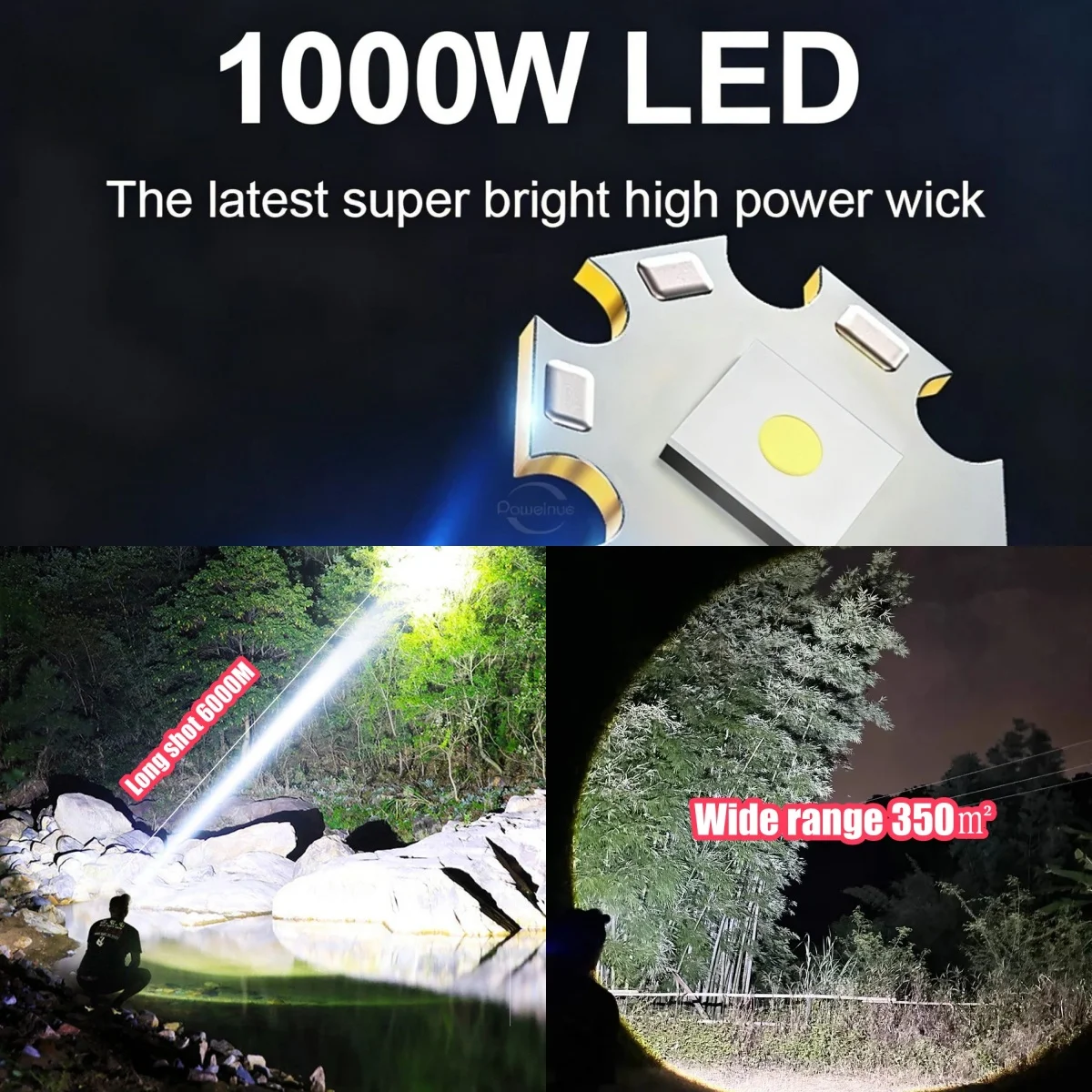 990000000LM Ultra Powerful Headlamp 3*18650 USB Rechargeable LED Headlamp Super Bright 5000M Head Flashlight Fishing Hiking
