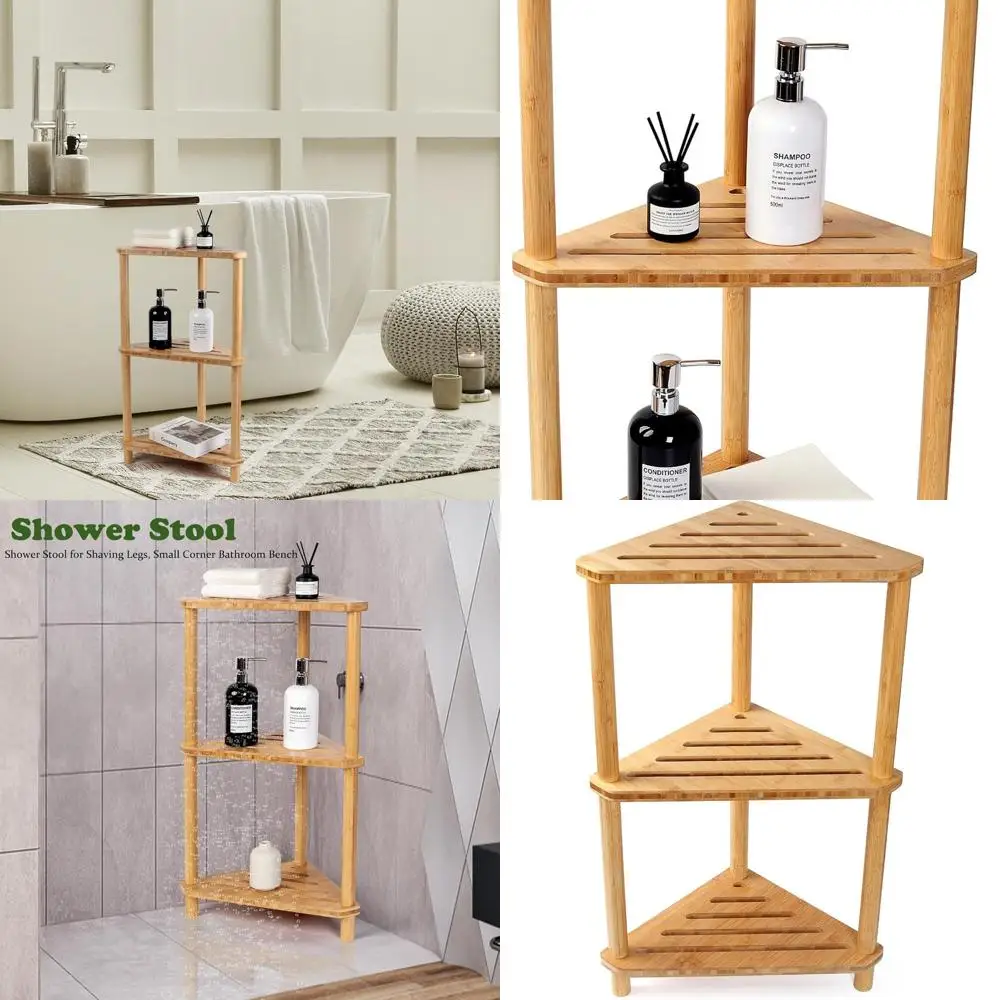 

3-х уровневая водонепроницаемая отдельно стоящая душевая кабина, органайзер с угловой полкой и противоскользящими ножками для экономии места для хранения внутри душа