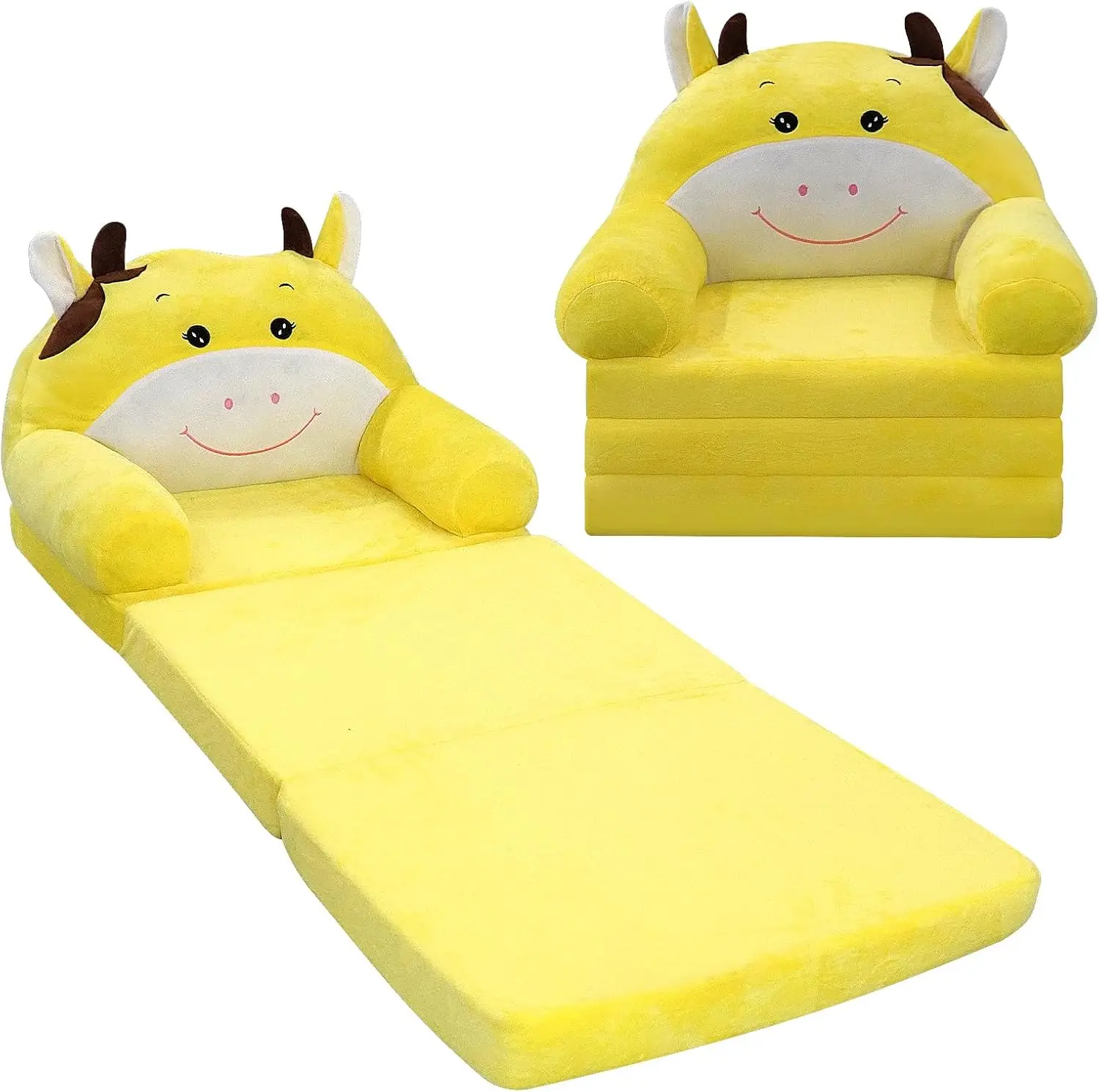 

Kids Sofa Toddler Chair, Comfy Fold Out Couch, 2-In-1 Convertible Sofas To Lounger, Fold Out Toddlers Sofa Bed For Playroom
