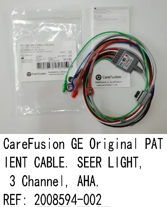 

CareFusion GE Original PAT IENT CABLE SEER LIGHT ECG Holter Cable Channel AHA REF:2008594-002