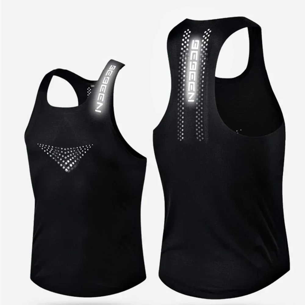 Mens Vest Mesh Breathable Quick Dry Outdoor Sports Sleeveless Top Lightweight Slim Fit Tank Top Men'S Fashion 2025 Summer New