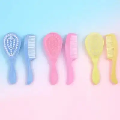 

6Pcs Infant Hair Care Set Soft Baby Brush and Comb for Gentle Cleansing and Removal Ergonomic Design for Newborns
