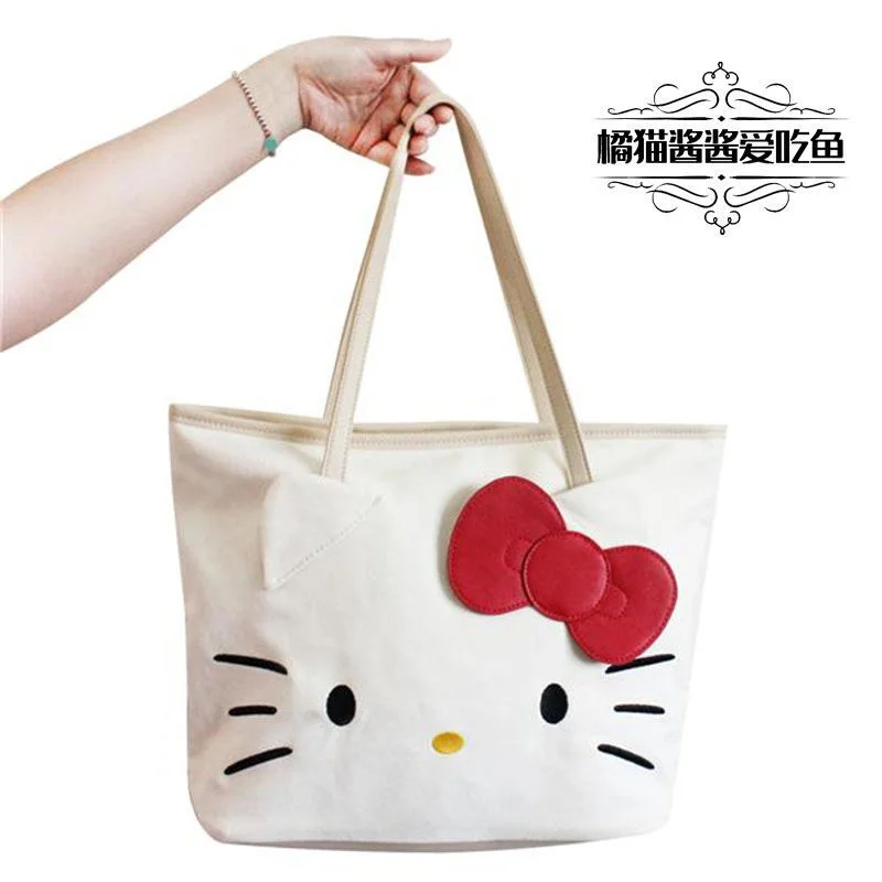 

Hello Kitty Kawaii кошельки и сумочки Sanrio сумки для женщин сумка на плечо мультяшный холщовый симпатичный кошелек косметичка Storager