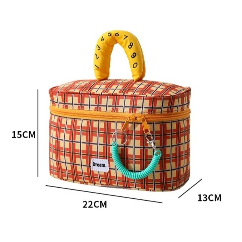 กระเป๋าใส่เครื่องสำอางแบบพกพา ดีไซน์น่ารัก ความจุเยอะ ผ้าฝ้าย กันน้ำ ใช้จัดเก็บของใช้ในห้องน้ำ