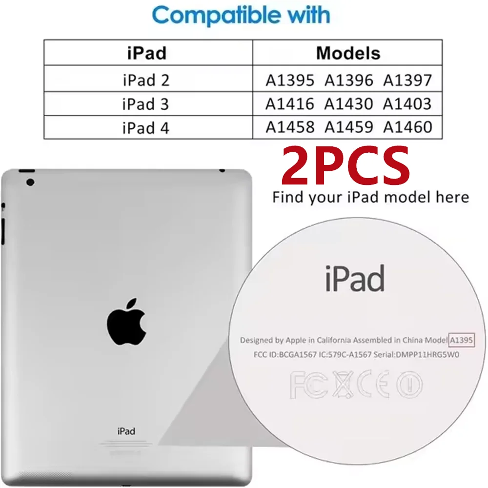 2 stuks 9H gehard glazen schermbeschermer voor iPad A16 10.2 9.7 10. 5 10.9 Pro 11 iPad 10 9 8 7 6 5 Air 4 3 2 Mini 2020 2021 2022