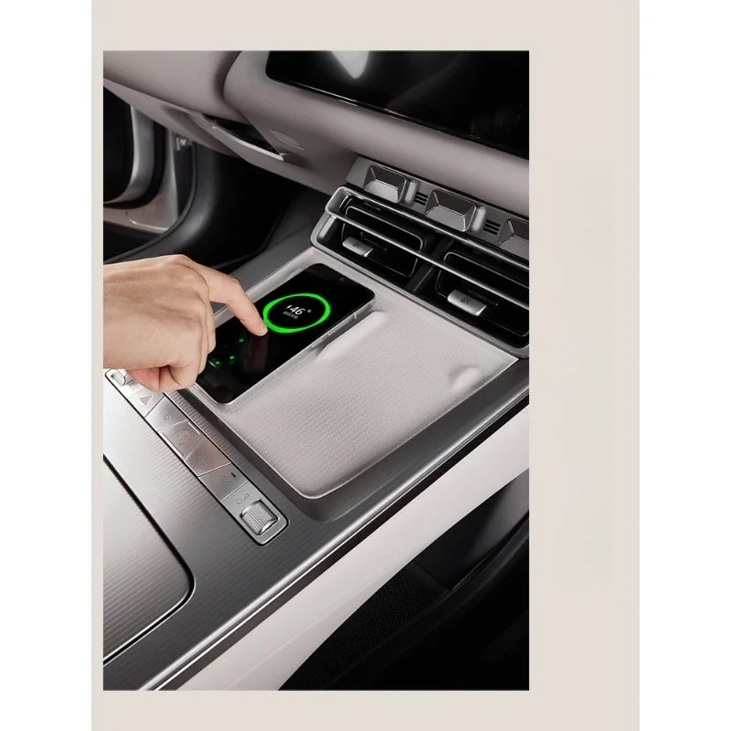 

Беспроводная зарядная силиконовая подставка, специальная нескользящая подставка для BYD Han L Dmi EV, аксессуары для тюнинга салона автомобиля, аксессуары для интерьера