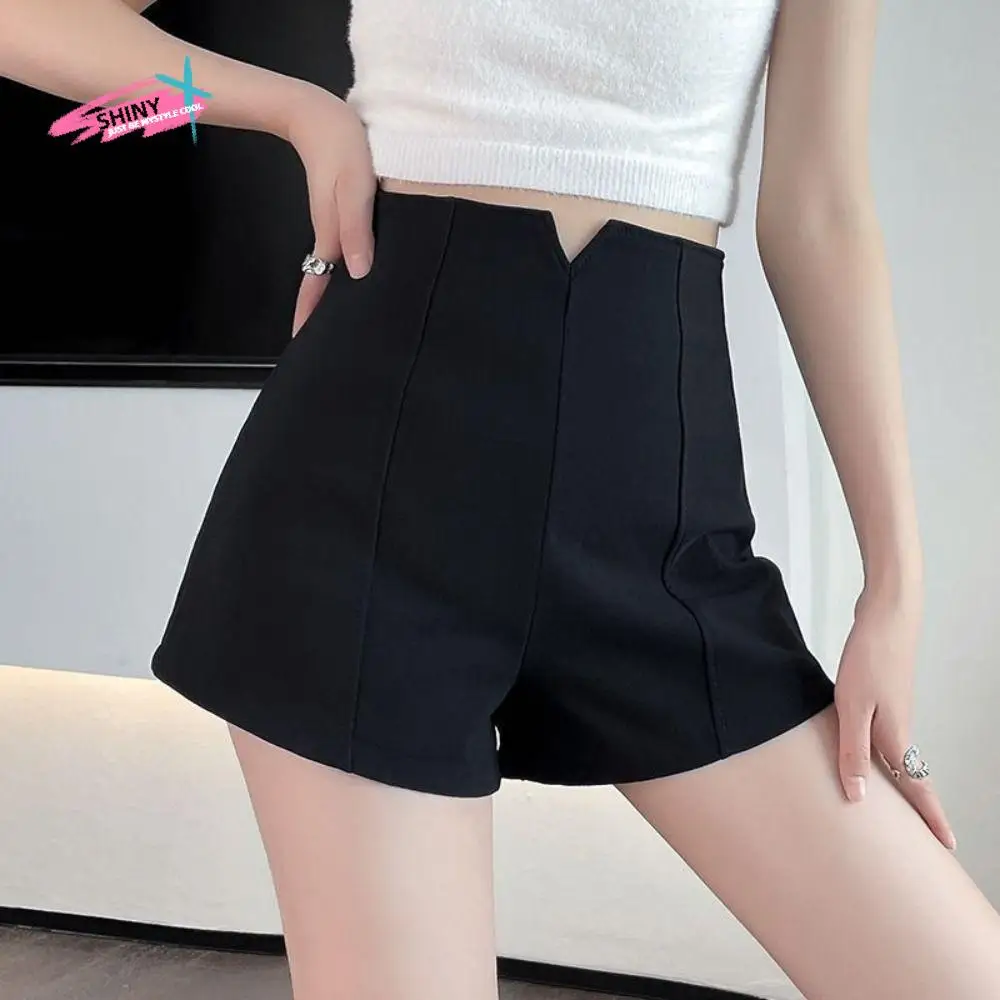 Casual Slim Fit A-line Shorts High Waist Y2K Chic Suit Hot Shorts Pant Trousers Solid Color Women's Summer Short Pants Club