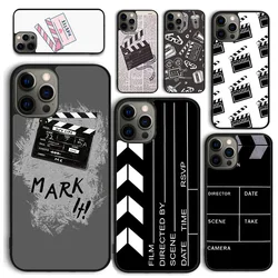 Film Movie Clapperboard Clapper Board Phone Case for iPhone 17 Air 16 15 14 12 13 PLUS 11 PRO MAX Fundas Shell