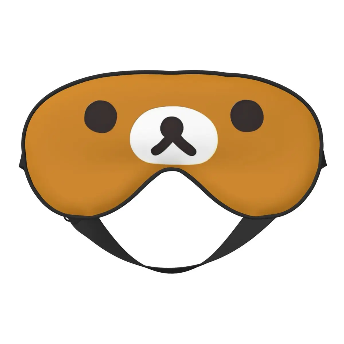 

Мягкая маска для глаз R-Rilakkumas, двухсторонняя кукла Kawaii Lazybear с мультяшным узором, повязка на глаза, регулируемая повязка на глаз с блокировкой на открытом воздухе