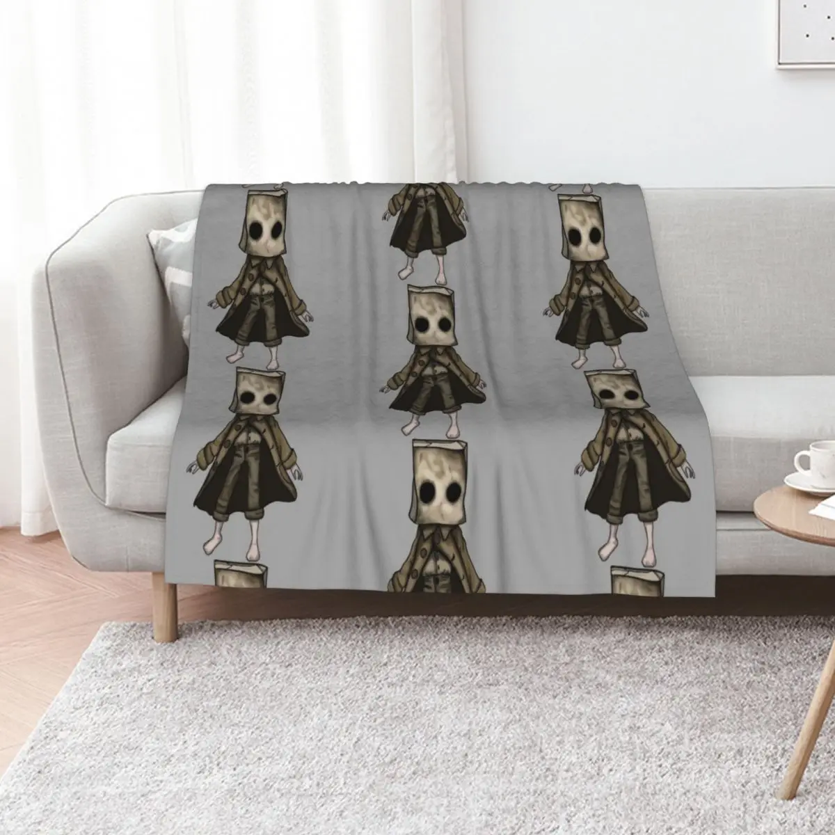 Real Mono Throw Blanket Warm Flannel Blanket for Couch Chair Bedroom