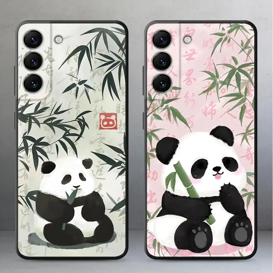 Phone Cover Case for Samsung Galaxy A57 A25 A26 A24 A32 A55 A53 A35 A73 A51 A23 A52 A36 A37 A22 A72 A71 Cartoon Panda
