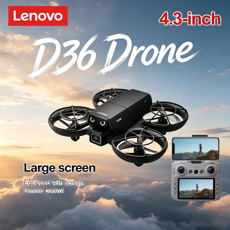 Dron de Fotografía Profesional Lenovo D36, Cámara Dual HD 8K, GPS 5G, Quadcopter Plegable sin Escobillas con Control Remoto y Función de Vuelo Estacionario