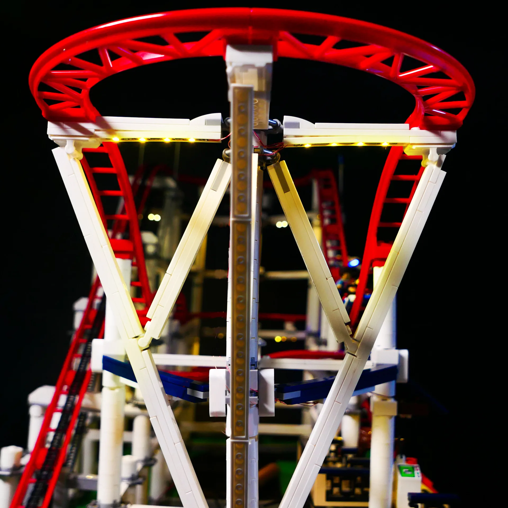 DIY LED Light Kit for 10261 Roller Coaster Building Block Model, Amusement Theme Lighting Accessories for Creative Display