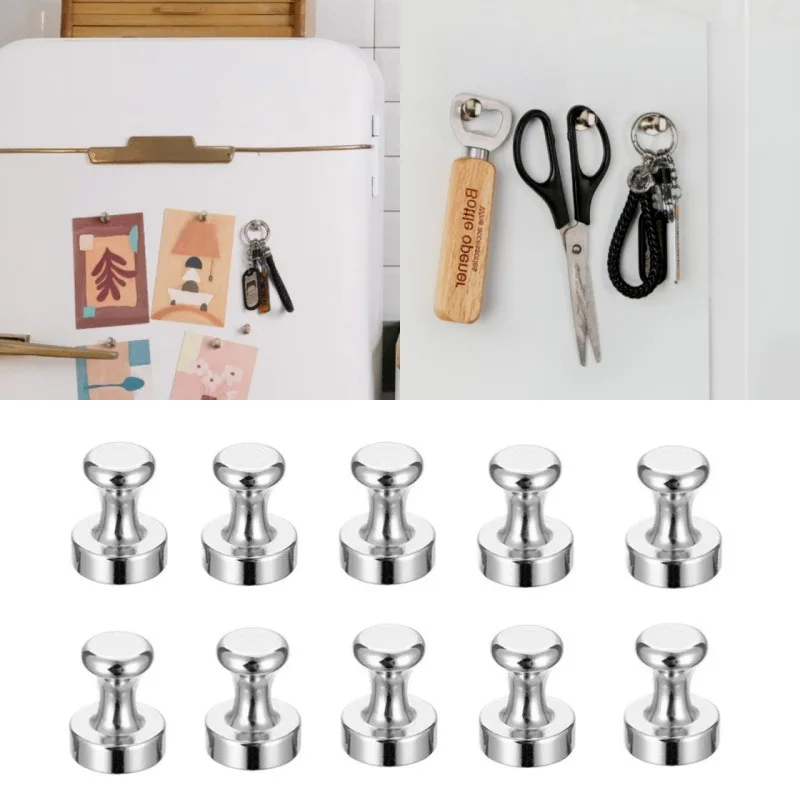 3/5/10 PCs Super Strong Neodymium Magnet Magnetic Pushpins Sucker Thumbtack Steel Magnet Push Pin for Refrigerator Whiteboard