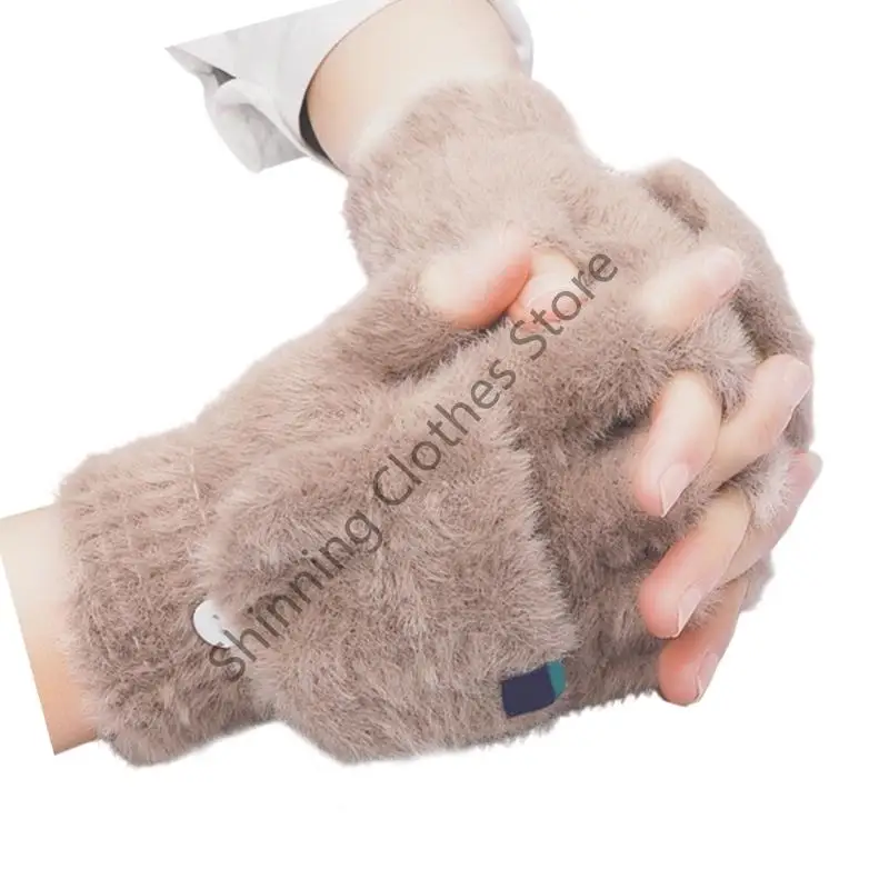 قفازات شتوية سميكة M68A نصف إصبع لكتابة ملابس الطقس البارد