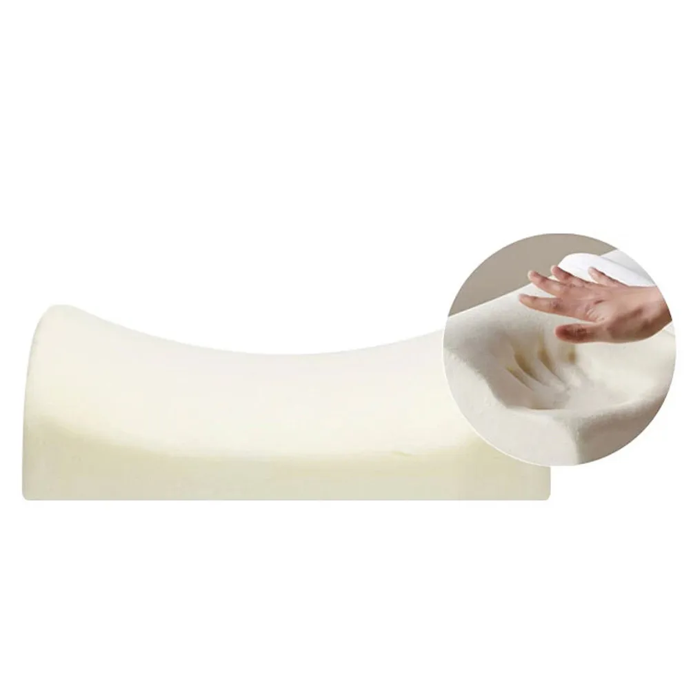 Memory Foam Lumbar Support Cushion Premium Non Toxic Waist Pillow for Car Plane Train Bus Home Office Back Pain Relief