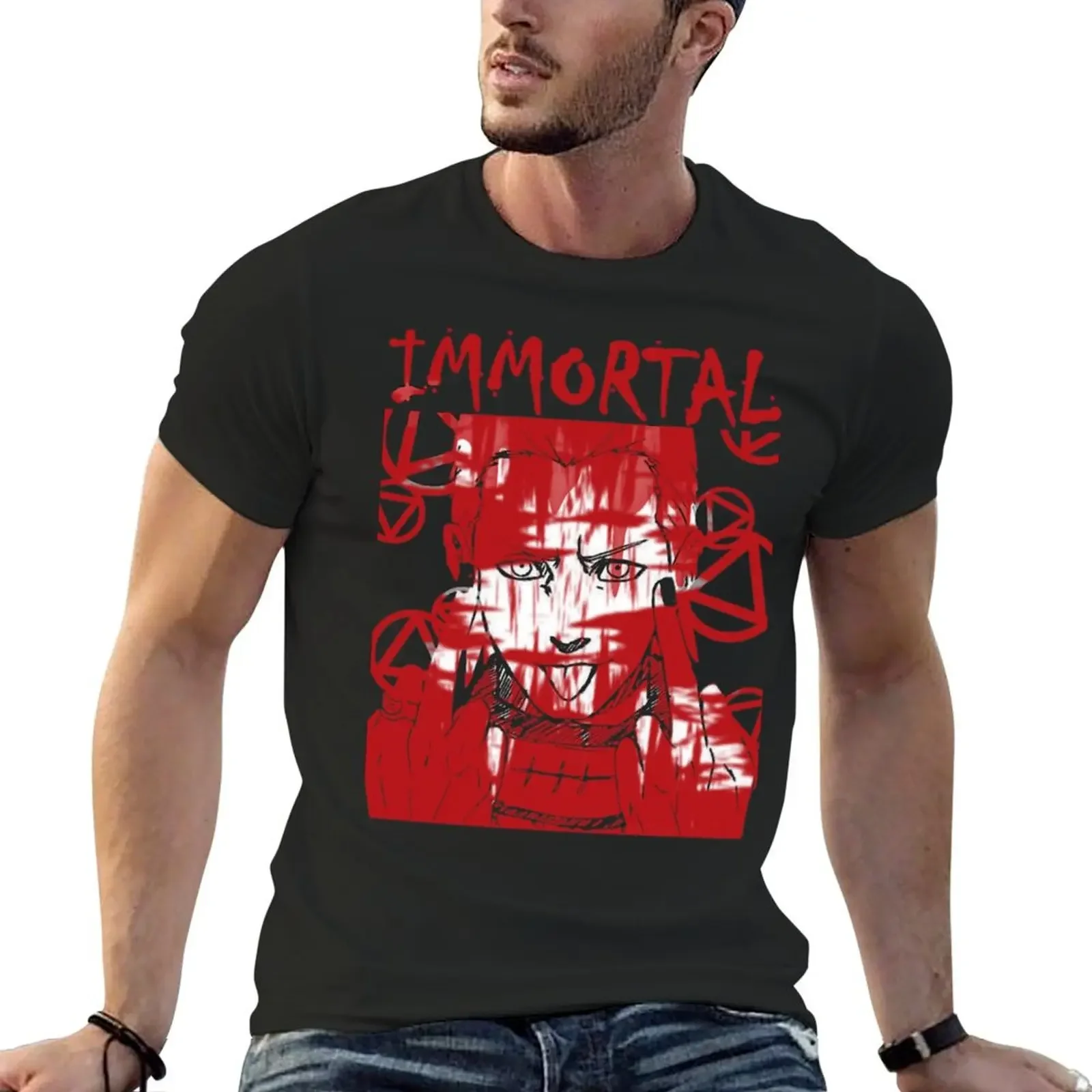 hidan immortal T-Shirt plain vintage t shirts graphics Men's t-shirts