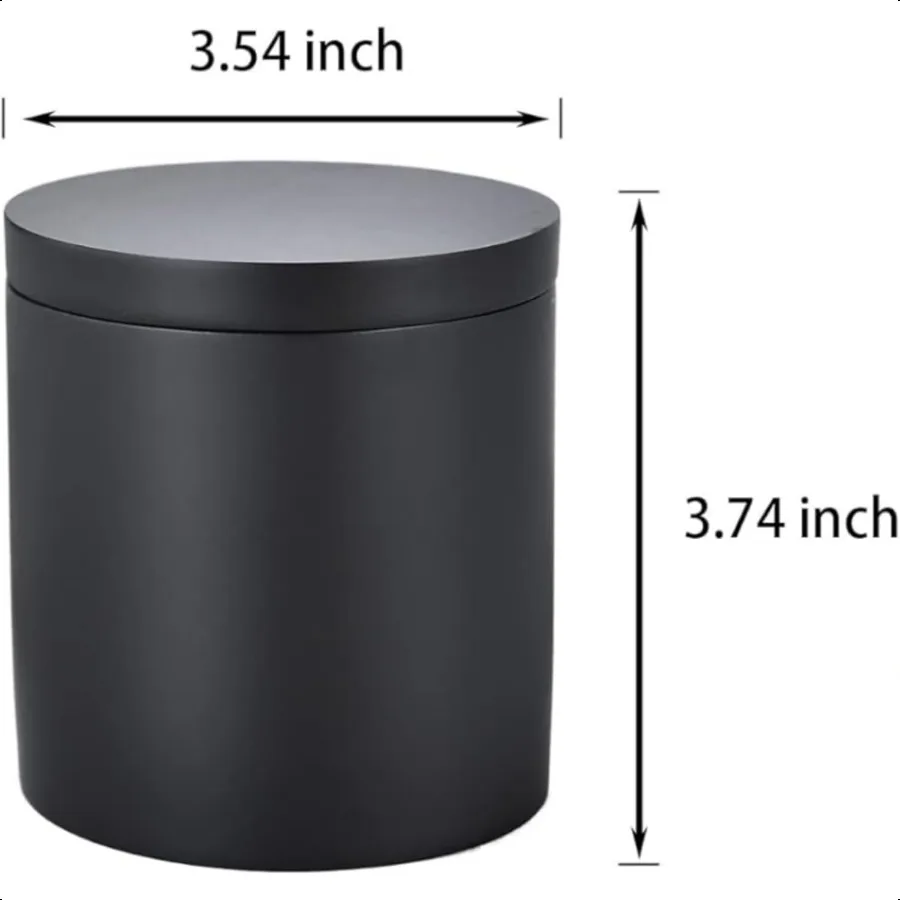 Contenitore rotondo in resina con coperchio Porta Qtip per bagno Cosmetici Accessori per trucco Conservazione per trucco Spugna Sali da bagno Deposito Chris