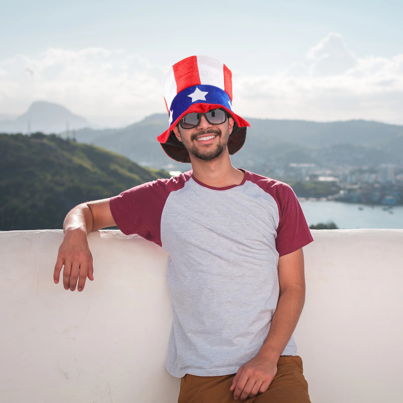 

American Flag Hat Patriotic Party Hats For 4Th Of July Independence Day Celebration Usa National Costume Accessories