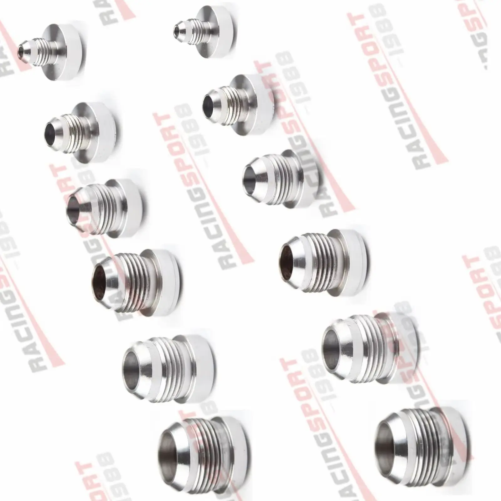 A+S+ 2pcs AN4 AN6 AN8 AN10 AN12 AN16 AN20 Male Mild Steel Weld On Fitting Bung