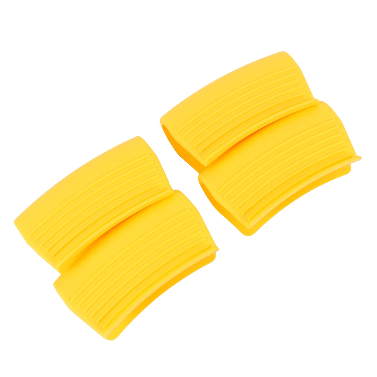 

4 Pcs Heat Resistant Silicone Grips Anti Scald Kitchen Mitts Pot H Covers Cooking Pinch Devices Suitable Wok Pan Saucepan