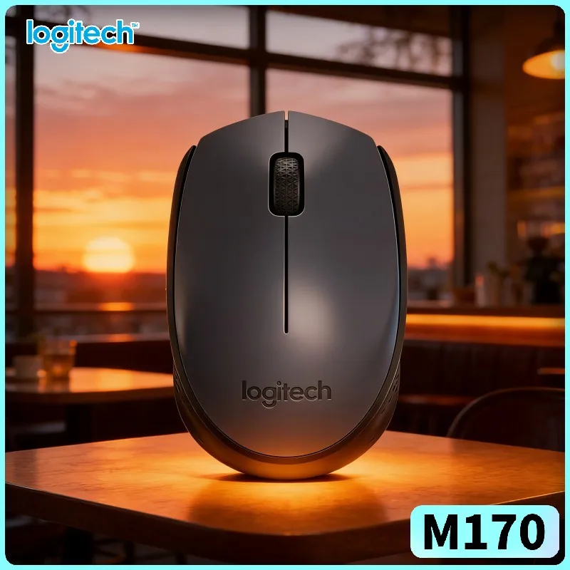

Беспроводная оптическая мышь Logitech M170 с высоким уровнем сигнала, 2,4 ГГц, дальность 10 м, 1000 DPI, для ноутбуков и офиса, совместима с различными ОС