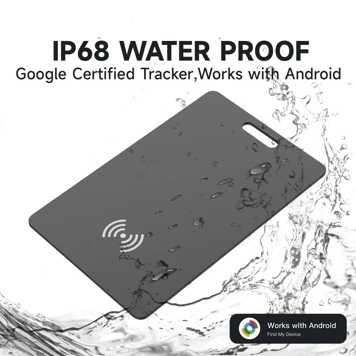 Carte de suivi de portefeuille, détecteur mince rechargeable, fonctionne avec Google Find Hub (uniquement Android), localisateur d'articles pour passeports d'étiquettes de bagages