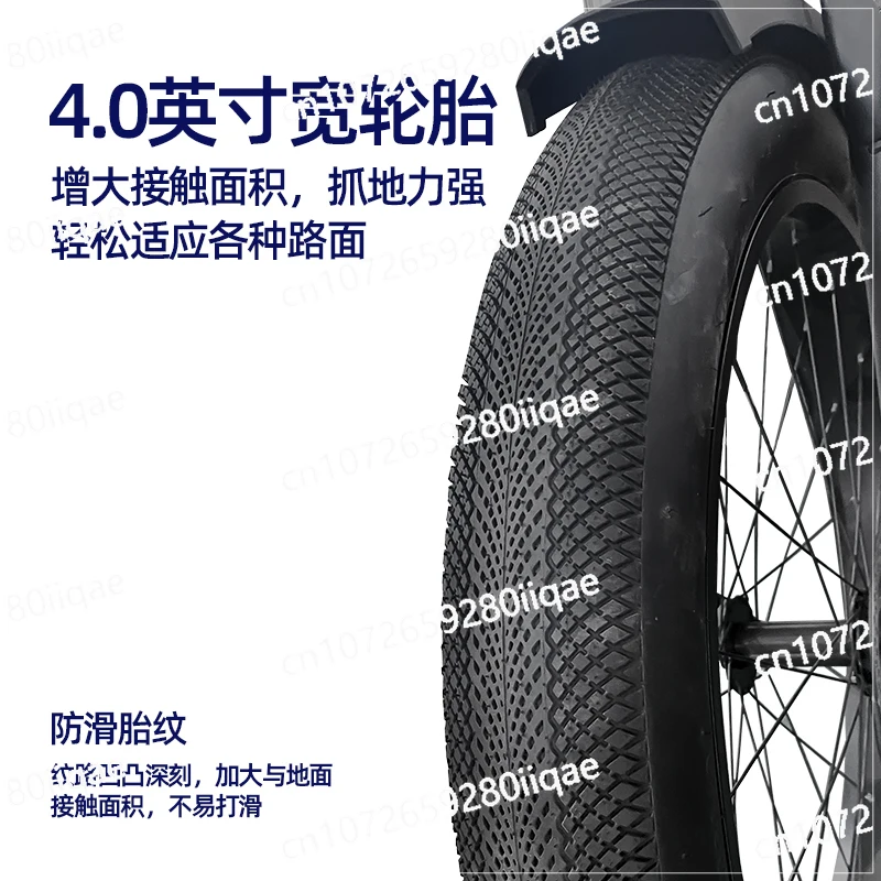 20 inch 4.0 wide tire snow lithium battery electric bicycle lithium battery battery folding bicycle