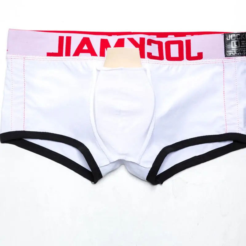 JOCKMAIL-bóxer de marca para hombre, ropa interior sexy, calzoncillos con copa de realce, realce de bulto, gay