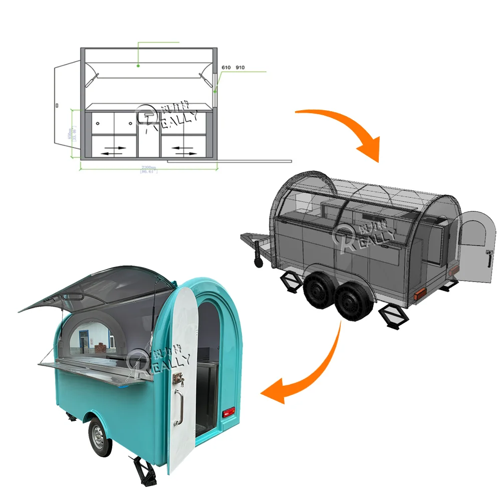 كشك القهوة المطبخ المحمول مخصص مجهزة بالكامل شاحنة الوجبات السريعة فان وجبة خفيفة عربة البيتزا مقطورة الغذاء مع عجلات للبيع
