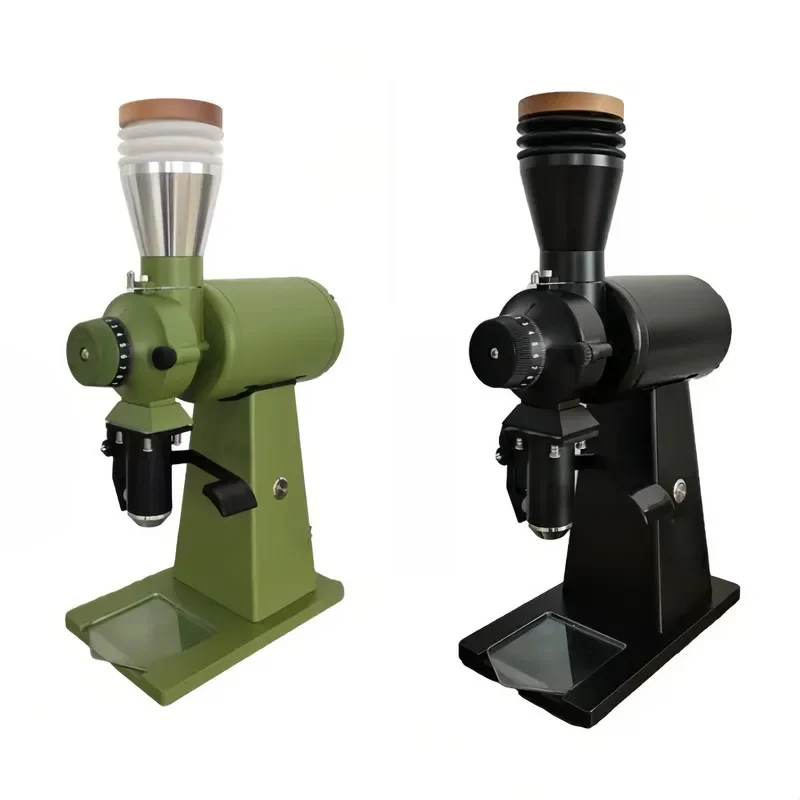 90mm Flat Burr Coffee Grinder Titanium Coated Professional Electric Mill for Cafe Shop Home Use High Precision Grinding