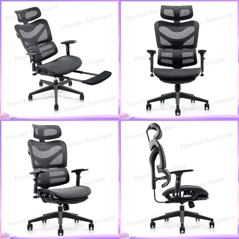 210 Ergonomic Office Chair High Back Mesh Gaming Chair with Footrest Reclining Computer Desk Chair Lumbar Support Adjustable