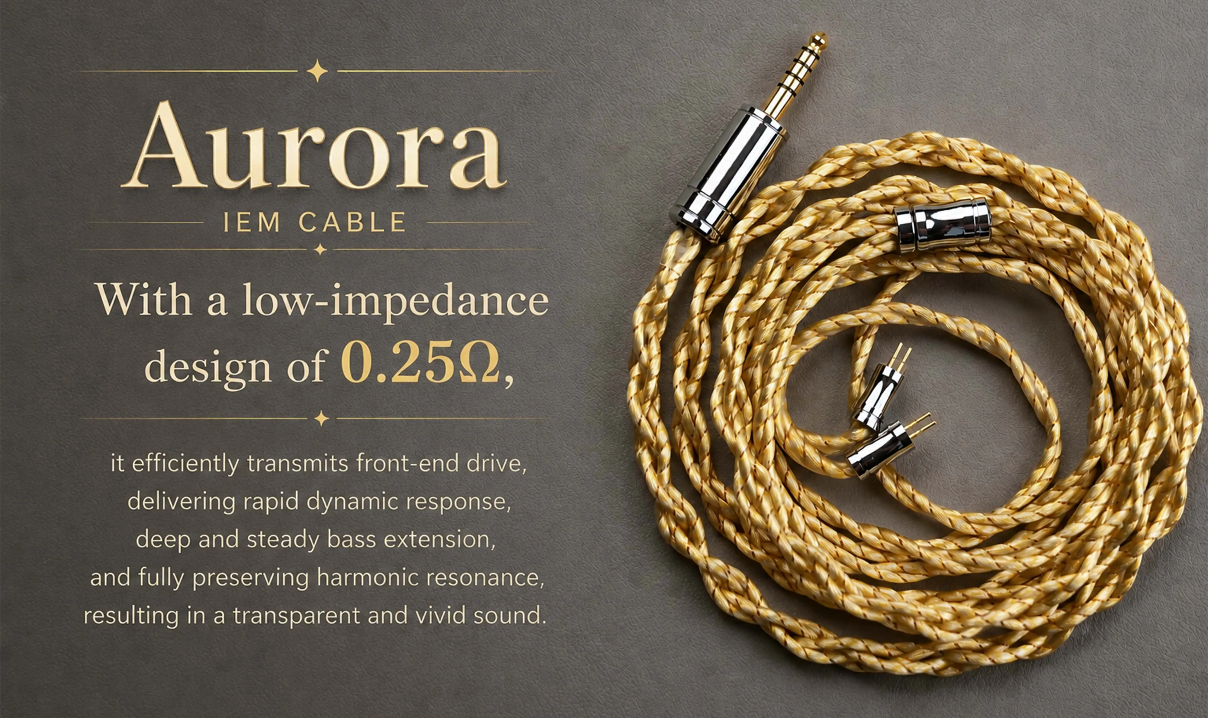 Culemi-15 Aurora 4-Kern-Upgrade-Kopfhörerkabel mit 3,5/2,5/4,4mm MMCX / 0,78mm 2-Pin-Anschlüssen für IEMs – Detail 4