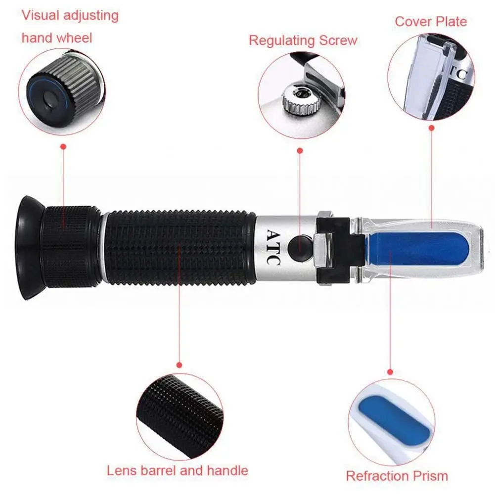 Human Clinical Refractometer Measurement Serum Protein Urine SG RI Tri Scale ATC Refractometer