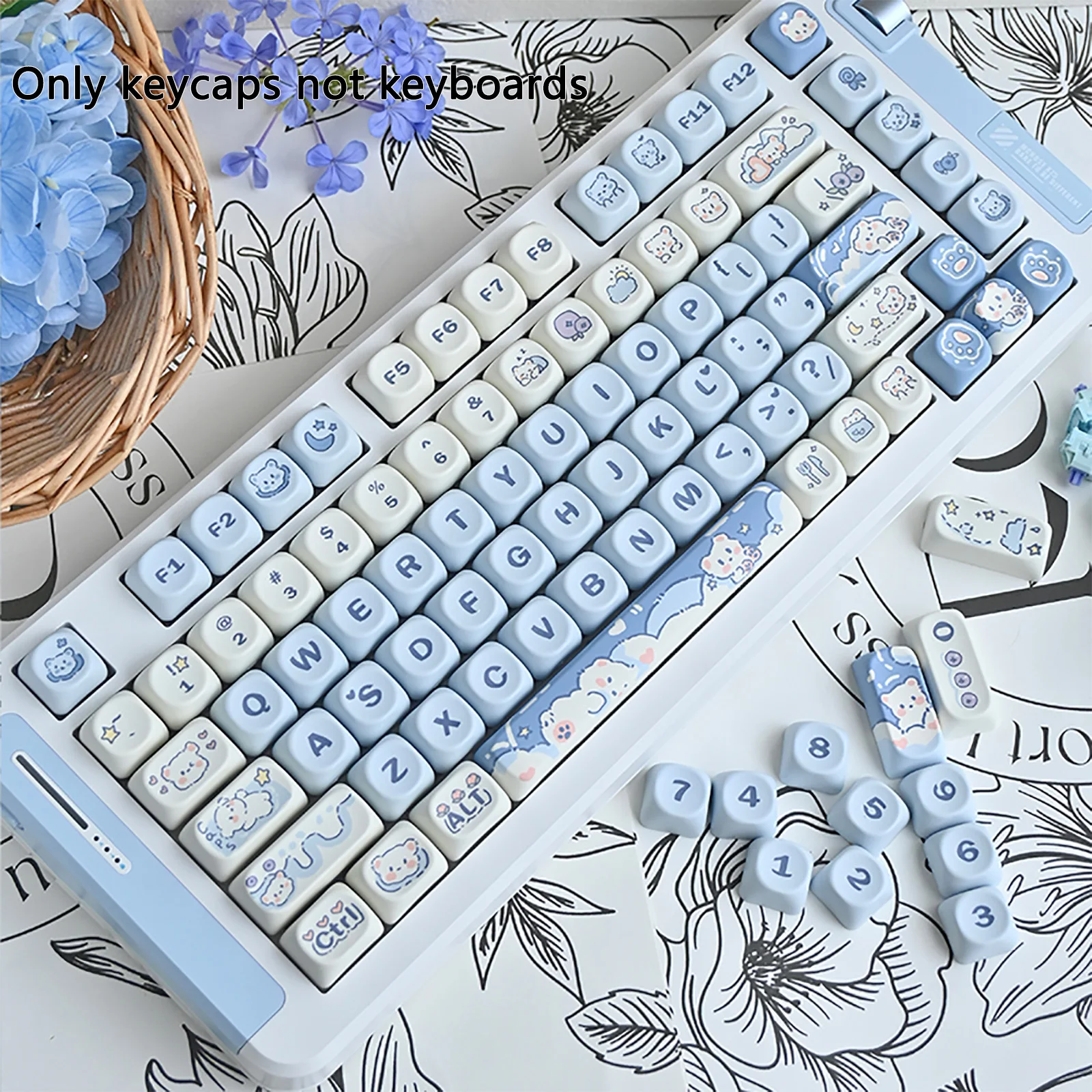 MOA 高さキーキャップ PBT プロファイルダブルショットキーキャップ熱昇華 61/87/96/104/108 ゲーミングメカニカルキーボード MX スイッチ