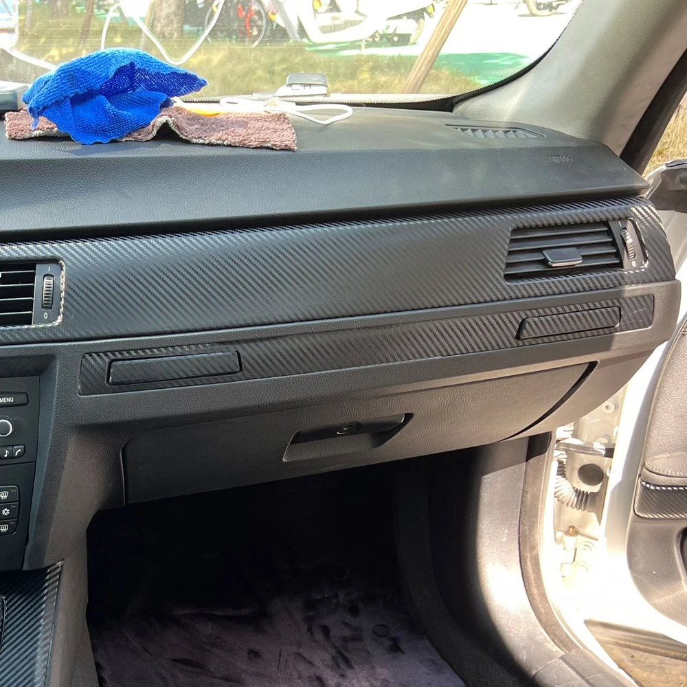 For BMW 3 Series E90 E91 2005-2012 Car-Styling 3D/5D Carbon Fiber Car Interior Center Console Color Molding Sticker Decals Parts