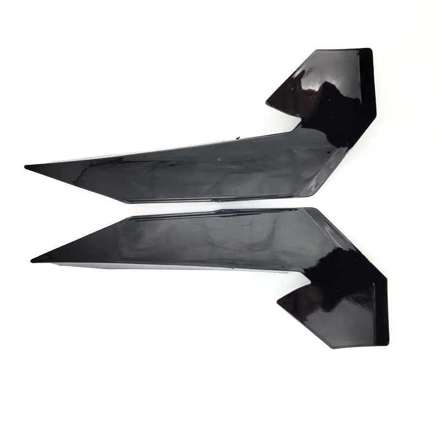 

28 см глянцевый черный передний бампер Canards Splitter Fins для Honda Civic Type-R 16-21