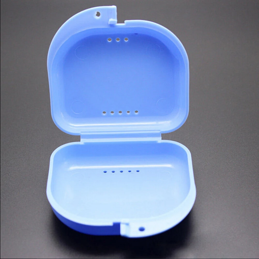 1PCS Dental Orthodontic Retainer Denture Storage Case Box Mouthguard Container Tray Random Color